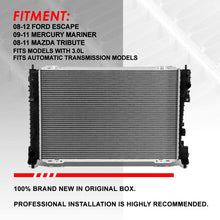 13041 Factory Style Aluminum Radiator Replacement for 08-12 Ford Escape/Mazda Tribute 3.0L AT