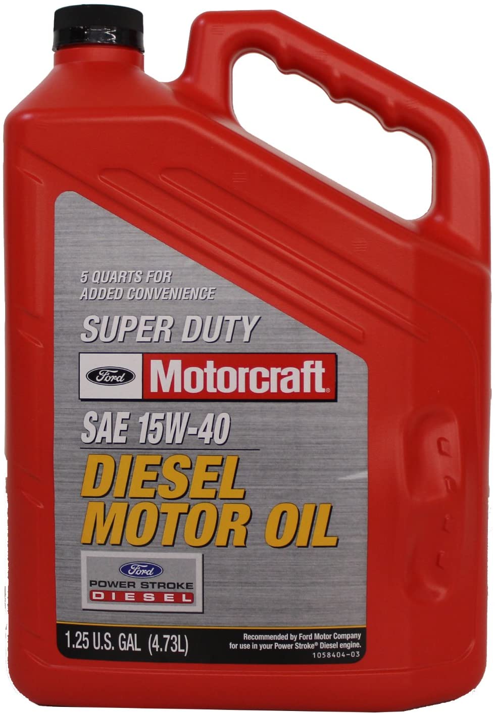 Genuine Ford Fluid XO-15W40-5QSD SAE 15W-40 Super Duty Diesel Motor Oil - 5 Quart Jug