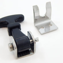 4 Piece Kit Rubber T Handle Latch Catch Hold-Down 2.5 Inch Mini Easy Grip Draw Stainless Steel Brackets Hardware Replacement 2 1/2 Compartment Trailer Tool Box RV Battery Box Tiedown Rust Free