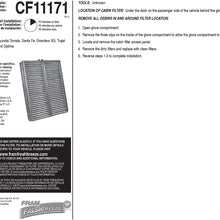 FRAM Fresh Breeze Cabin Air Filter Replacement for Car Passenger Compartment w/ Arm and Hammer Baking Soda, Easy Install, CF11182 for Select Acura and Honda Vehicles