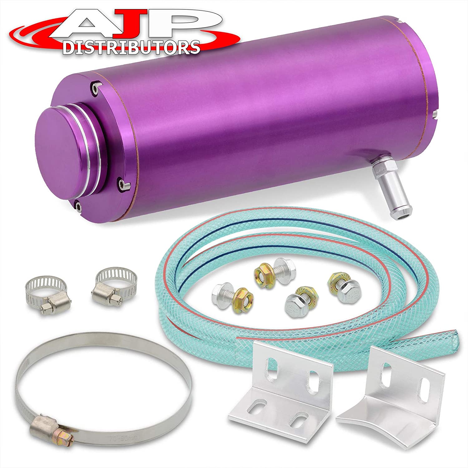 AJP Distributors Purple Engine Coolant Radiator Overflow Reservoir Tank Aluminum Upgrade