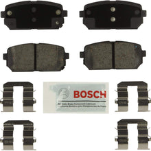 Bosch BE1296H Blue Disc Brake Pad Set with Hardware for 2007-12 Kia Rondo Vehicles - REAR