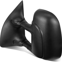 Left Driver Side Power Heated Glass Telescoping Folding Tow Towing Mirror Replacement for Ford Super Duty 99-07