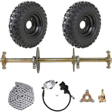 WPHMOTO 1" x 32" Live Axle Kit with 13x5.00-6 Wheels Tires Rim and Chain Sprocket Brake Master Cylinder for Go Kart Quad Trike Golf Carts
