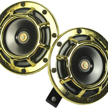 JDMSPEED New 12V Rose Gold Supper Loud Two Electric Blast Tone Horn Motorcycle Chopper