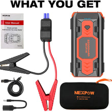 Battery Starter for Car, NEXPOW 2500A 22000mAh Portable Car Jump Starter Q9B (up to 8.0L Gas/8L Diesel Engines) 12V Auto Battery Booster Pack with USB Quick Charge 3.0, Type-C