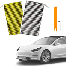 TZUTOGETHER Tesla Model 3 Model Y Air Filter HEPA Replacements 2 Pack with Pm2.5 Activated Carbon Three-Layer Purifier Suitable for All Tesla Model 3 from 2017-2021 (3-Layer Filter)