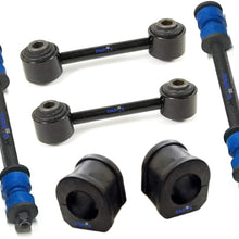 PartsW 6 Pc Suspension Kit for Cadillac Chevrolet GMC/Escalade, Blazer, Tahoe, K1500 Suburban, Yukon/Rear & Front Sway Bar End Link/Stabilizer Bar Bushing Kit 30.5 mm (1.2 inch)