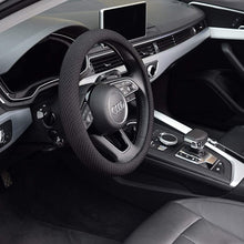 KAFEEK Steering Wheel Cover, Universal 15 inch, Microfiber Viscose, Anti-Slip, Odorless, Black