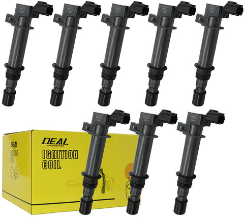 DEAL Pack of 8 New Ignition Coils For Dodge Dakota Durango Ram 1500 - Jeep Commander Grand Cherokee - Aspen - Mitsubishi Raider 4.7L V8 Replacement# UF399 UF297 UF270