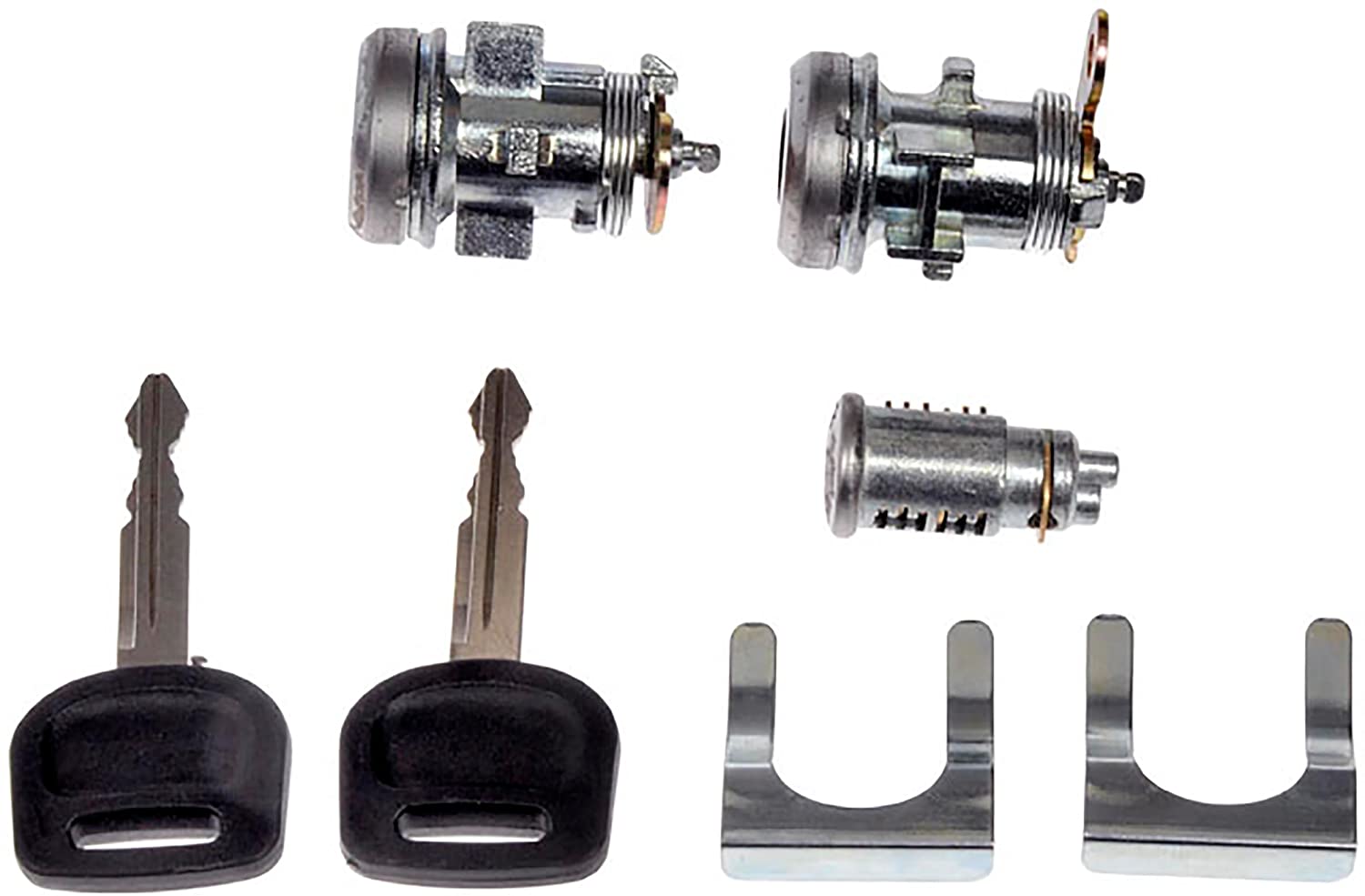 APDTY 137418 Ignition & Door Lock Cylinder Kit w/Keys Fits Select 2002-2017 Freightliner (Check Fitment Chart; Replaces A2263159041, A2263159000, A22-63159-000)