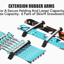 MaxKare Ski & Snowboard Car Racks Universal for 6 Pairs Skis/4 Snowboards Aviation Aluminum Resistant to -60°C Upgraded Ski Rack 33inch Fit Wing/Oblate/Square Crossbars