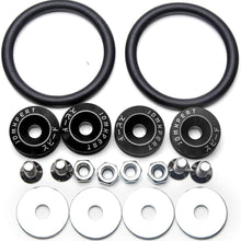 4x JDM Black Car Bumpers Trunk Fender Hatch Lids Quick Release Fasteners