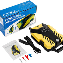 Portable Air Compressor Pump,12V DC Digital Tire Inflator, 150 PSI Auto Shut-off, w/ emergency LED flasher & Extra Long Cable for Tires, Bicycle, Air Boat/Mattress,Balls and Other Inflatables