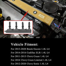 55579072 Ignition Coil Pack Fits For GM Buick Encore Cadillac ELR Chevy Cruze Sonic Trax Volt 1.4L L4 2011-2020 Replace# D521C 25195107 25198623 DC 12V