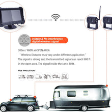 Yuwei Digital Wireless Backup Camera System,YW-77214 Dual HD 720P Camera Wireless Reverse System with Night Vision and Wide Viewing Angles, 7inch Wireless Monitor Split Screen for Trailer, RVs, Ca