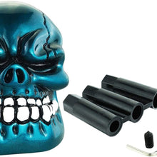 Abfer Shift Knobs Skull Gear Stick Shifter Knob with Big Tooth Shifting Lever Fit Most Automatic Manual Transmission Cars Truck Vehicle (Red)