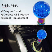 Gear Shift Knob Lever Shifter Head White Round Cue Luminous Ball Fit for Most Automatic Manual Vehicles 5 6 Speed, Green Luminous