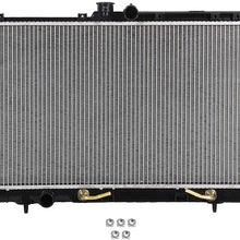 ECCPP Auto Parts Plastic Aluminum Replacement Radiator for 2448 Fit For 2002-2007 Mitsubishi Lancer