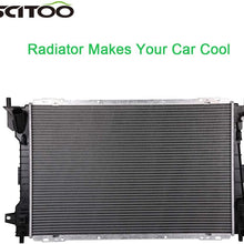 SCITOO Full Aluminum Radiator Replacement for 1998 1999 2000 2001 2002 Mercury Grand Marquis Sedan 4.6L CU2157 Plastic Radiator