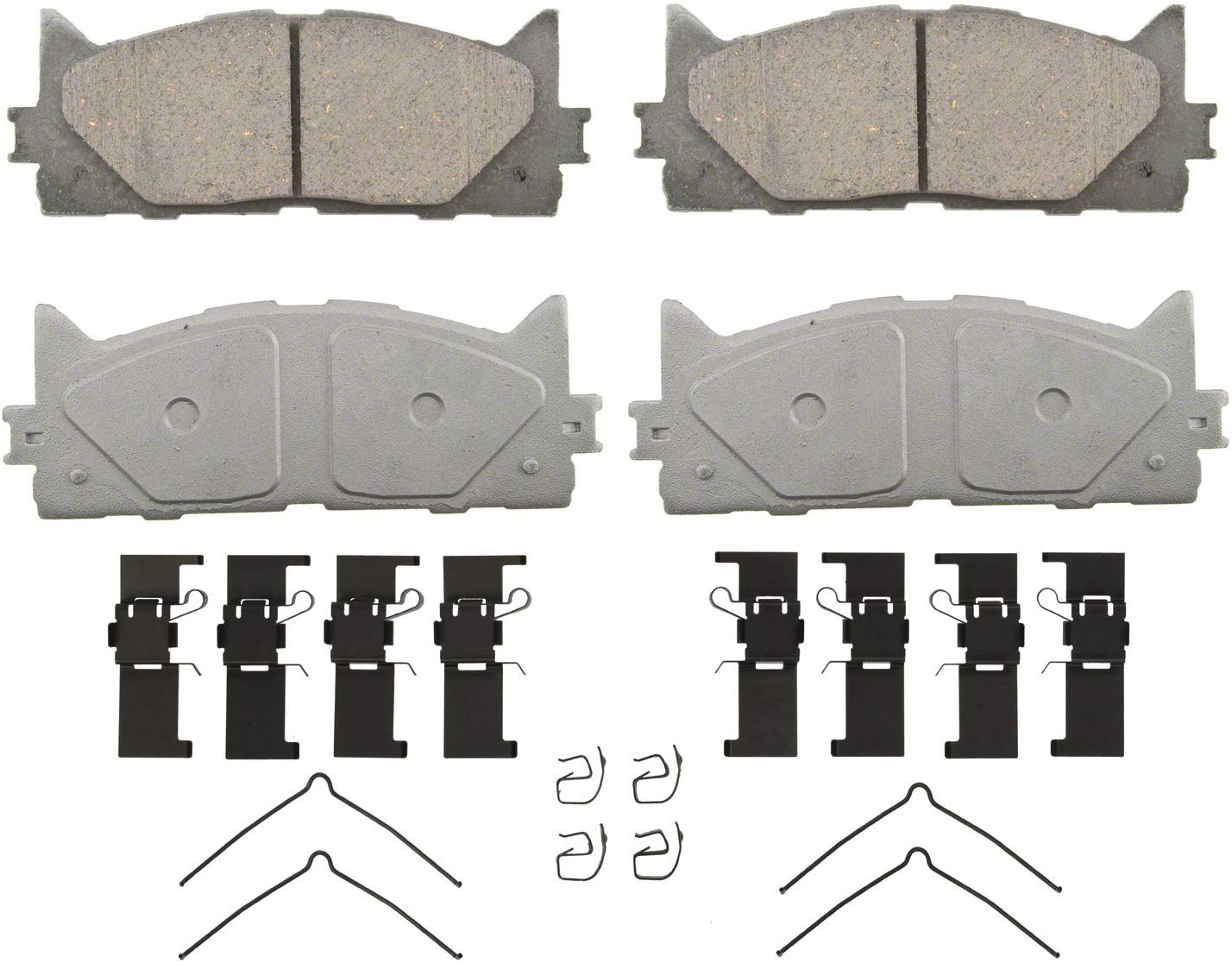 Wagner ThermoQuiet QC1293 Ceramic Disc Pad Set With Installation Hardware, Front