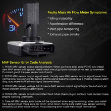FAERSI Mass Air Flow Meter Sensor MAF 74-50011 XF2F12B579BA for Ford Mercury Mazda 3.0L 3.8L, 2001-2004 Mustang, 2000-2004 Focus, 1999-2003 Explorer, 2001-2003 Ranger, 2001-2004 Tribute & More