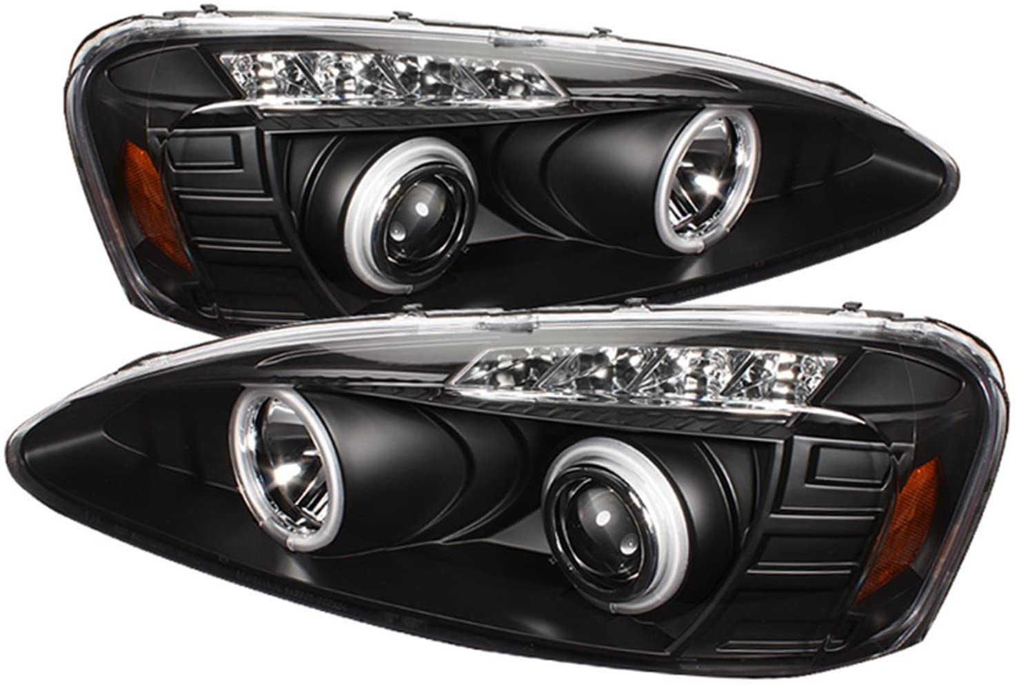 Spyder 5030245 Pontiac Grand Prix 04-08 Projector Headlights - CCFL Halo - LED (Replaceable LEDs) - Black - High H1 (Included) - Low H1 (Included)