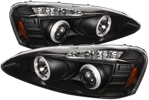 Spyder 5030245 Pontiac Grand Prix 04-08 Projector Headlights - CCFL Halo - LED (Replaceable LEDs) - Black - High H1 (Included) - Low H1 (Included)