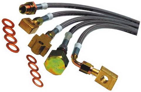 Skyjacker RBL43 Stainless Steel Brake Line; Rear; Lift Height 2.5-4 in.; Single;