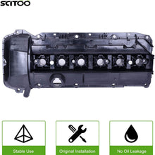 SCITOO Engine Valve Cover with Gasket 11127512839E Replacement for BMW X3 X5 Z4 325Ci 325Xi 330Ci BMW 525i 530i 2002-2006 Valve Cover Gasket Set