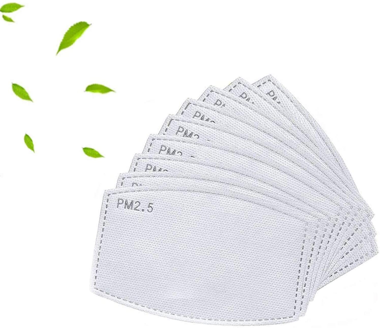 50PC Activated Carbon Filters Replacement Parts -5 Layers Protective Filters With 5 Exhaust Valves