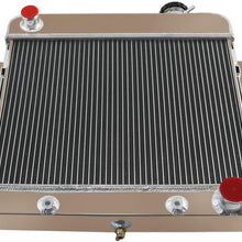 OzCoolingParts 4 Row Core All Aluminum Radiator for 1962-1967 63 64 65 66 Chevy II, Nova Inline w/ V8 Conversion