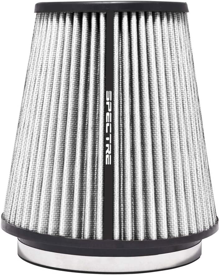 Spectre Universal Clamp-On Air Filter: High Performance, Washable Filter: Round Tapered; 6 in (152 mm) Flange ID; 8.5 in (216 mm) Height; 7.719 in (196 mm) Base; 5.125 in (130 mm) Top, SPE-HPR9891W