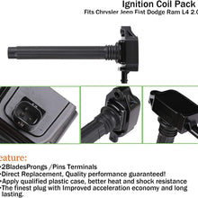 Ignition Coil UF751 4 Pack UF754 Ignition Coil Pack Compatible with Chrysler 200 Jeep Renegade Jeep Cherokee Renegade Fiat Dodge L4 2.4L 68242286AA, 68080580AB, B224, 0221504050