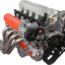 ICT Billet LS Truck A/C Air Conditioner Compressor Sanden 7176 Bracket Kit LQ4 LQ9 LSX AC with 1 wire power clutch natural cast aluminum R-134a refrigerant 551352-3