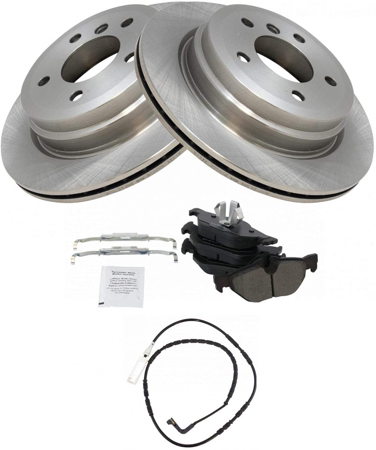 Brake Pad Rotor Wear Sensor Kit Metallic Rear for BMW 328xi 328i x Drive
