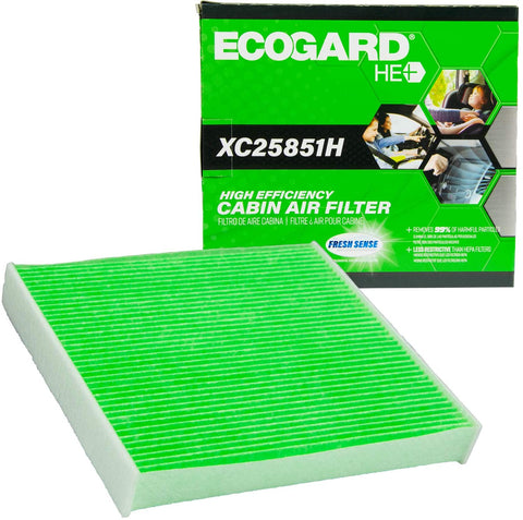 ECOGARD XC25851H Upgraded High Efficiency Cabin Air Filter + Baking Soda Fits Toyota Camry, Corolla, RAV4, Highlander, Tundra, Sienna, Prius, 4Runner | Subaru Outback, Legacy | Lexus ES350, RX350