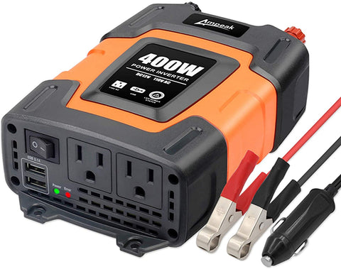 Ampeak 100W Car Power Inverter DC 12V to 110V AC Converter with 2.1A USB Car Adapter