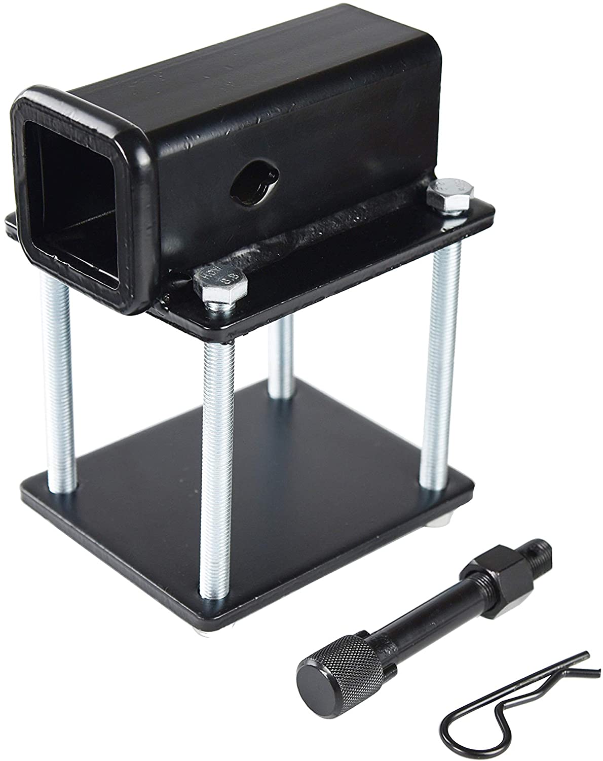 TOPTOW RV Bumper Hitch Receiver Adapter 63801AT for 4 inch X 4 inch and 4.5 inch X 4.5 inch Bumpers, Fits for Bike Racks, Cargo Carriers Camper-on