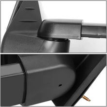 Pair Chrome Power Heated Telescoping Amber LED Turn Signal Towing Mirrors Replacement for Silverado Sierra GMT900 07-14