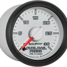 Auto Meter 8593 2-1/16" 0-30000 PSI Fuel Rail Pressure Gauge 2007.5 and Newer Dodge Cummins 6.7L GM Duramax Lbezel and LMM