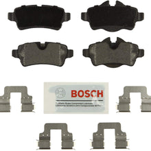 Bosch BE1309H Blue Disc Brake Pad Set with Hardware for Select 2007-15 Mini Cooper Vehicles - REAR