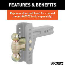 CURT 45923 Replacement Dual-Ball for Adjustable Trailer Hitch Ball Mount #45902