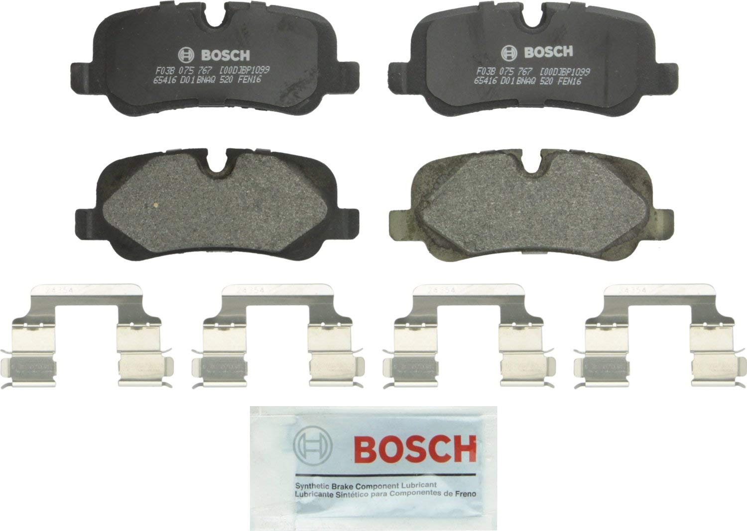 Bosch BP1099 QuietCast Premium Semi-Metallic Disc Brake Pad Set For: Land Rover LR3, LR4, Range Rover, Range Rover Sport, Rear