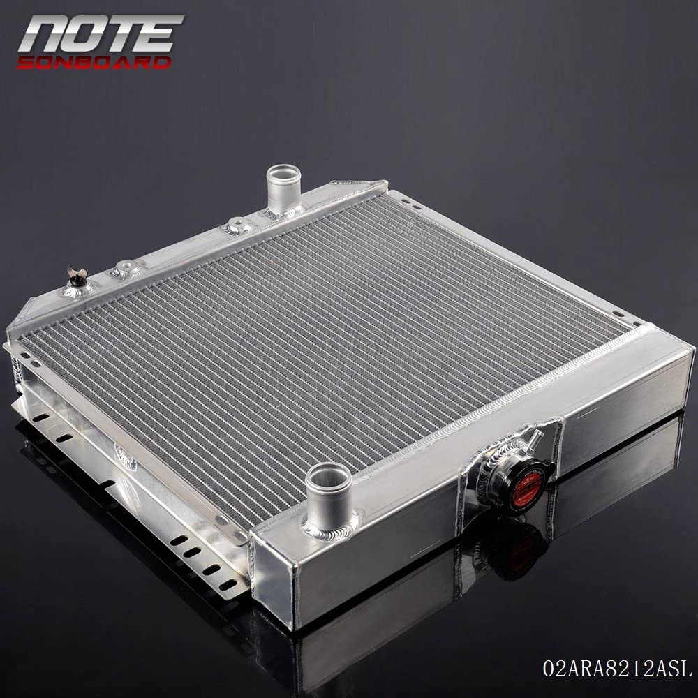 2 Row Core Racing Aluminum Radiator Replacement For FORD MUSTANG Fairlane Galaxie Falcon L6/V8 1967-1970
