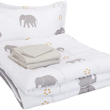 AmazonBasics Easy Care Super Soft Microfiber Kid's Bed-in-a-Bag Bedding Set - Twin, Purple Unicorns