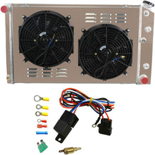 OzCoolingParts 3 Row Core Aluminum Replacement Radiator + 2 x 12" Fan w/Shroud + Thermostat Kit for 1960-1990 85 86 87 88 Chevy Chevelle El Camino Truck Buick Cadillac Oldsmobile Pontiac