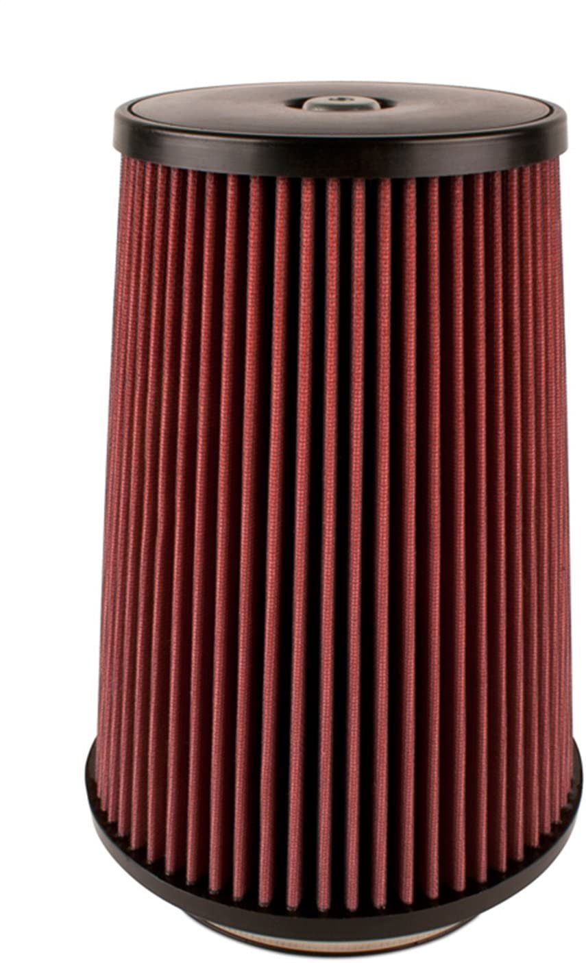 Airaid 700-499 Universal Clamp-On Air Filter: Round Tapered; 6 in (152 mm) Flange ID; 12 in (305 mm) Height; 9 in (229 mm) Base; 6.844 in (174 mm) Top