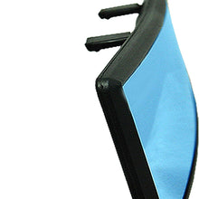 ICBEAMER 9.4" 240mm Easy Clip on Wide Angle Panoramic Blind Spot Fit Auto Interior Rear View Mirror Convex Blue Surface