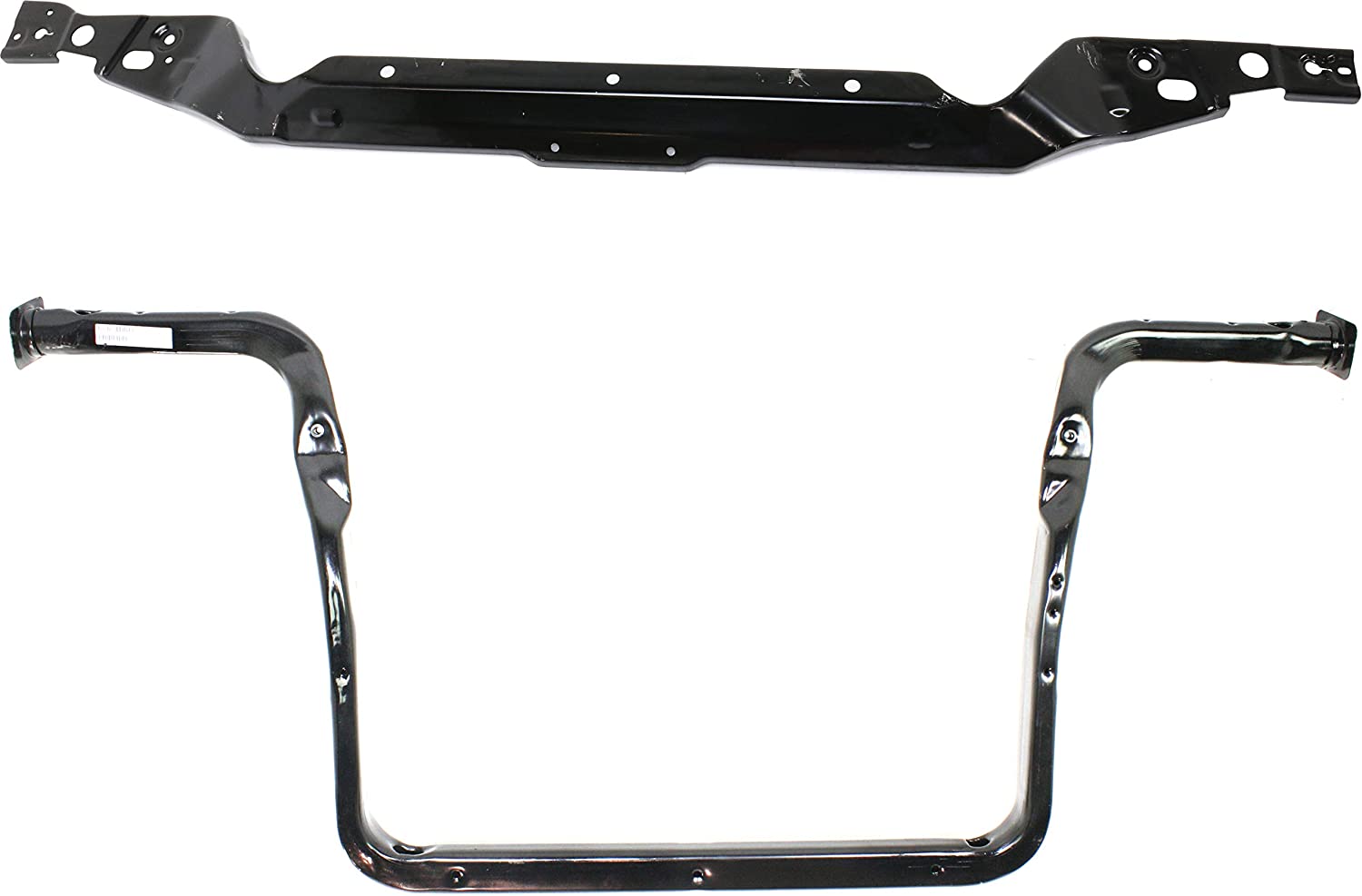 Radiator Support Compatible with 2002-2007 Jeep Liberty Upper and Lower Tie Bar Set of 2